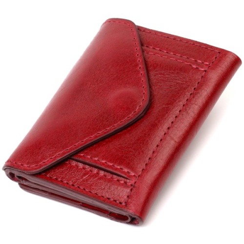 Гаманець Grande Pelle У три складання Бордовий (16788)