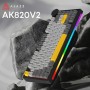 Клавіатура Ajazz AK820 V2 Coconut Flake Switch Wireless/Bluetooth/USB UA Black/Gray/Yellow (AK820-V2-CF-BGY)