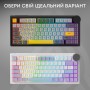 Клавіатура Ajazz AK820 V2 Coconut Flake Switch Wireless/Bluetooth/USB UA Black/Gray/Yellow (AK820-V2-CF-BGY)