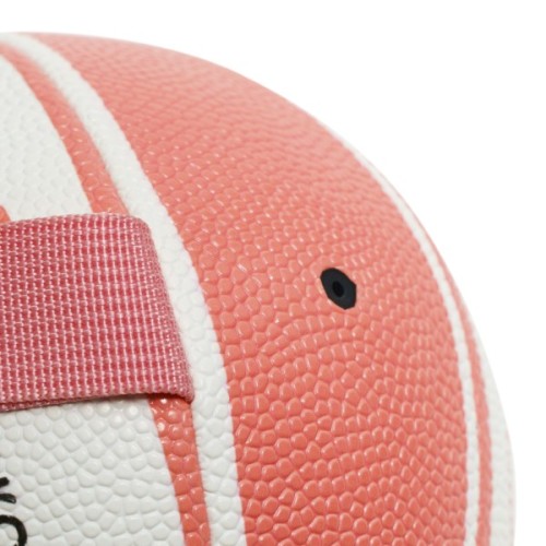 Іграшка для собак MISOKO&CO М'яч надувний у формі баскетбольного м'яча білий з рожевим 15 см (KINMSK70112)