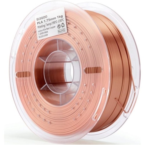 Пластик для 3D-принтера ELEGOO PLA Silk 1кг, 1.75мм, red copper (50.203.0309)