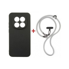 Чохол до мобільного телефона Dengos Case + Cross-body Strap Xiaomi Redmi Note 15 Pro 4G Black+Grey (DG-KM-CCRB-37)