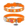 Нашийник для тварин WAUDOG Glamour з QR паспортом "Зірочка" L Ш 35 мм Д 46-60 см помаранчевий (35884)