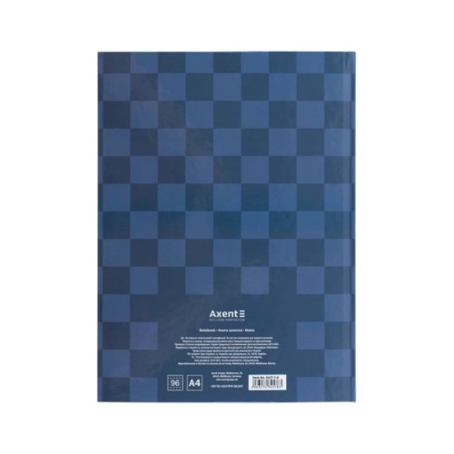 Книга записна Axent A4 Mosaic, 96 аркушів клітинка, синій (8427-1-A)