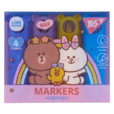 Набір маркерів Yes текстовий Line Friends 4 шт (391105)