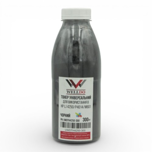 Тонер HP LJ P4014/4015/4515/Canon LBP351/352/3950, фасовка 300г Welldo (UWDTH4250-300)