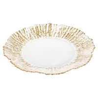 Тарілка Ardesto Salvia 27см, скло, прозорий (AR5037)