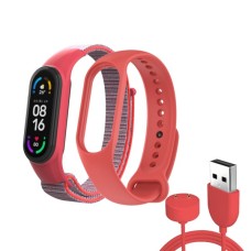 Ремінець до фітнес браслета Armorstandart комплект 3шт Xiaomi Mi Band 7/6/5 New Style Red (ARM77038)