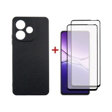 Чохол до мобільного телефона Dengos Oppo A5 Pro Case Soft + 2 Glass (Black) (DG-CTG2P-22)