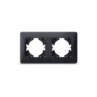 Рамка Videx BINERA чорний графіт 2 пости (VF-BNFR2H-BG)