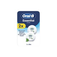 Зубна нитка Oral-B Essential Floss М'ятна Вощена 2 котушки по 50 м (8006530045995)