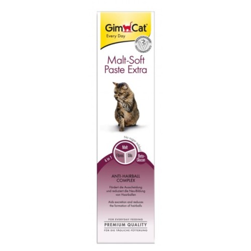 Паста для тварин GimCat Malt-Soft Extra для виведення шерсті 200 г (4002064417127/4002064417943)