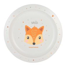 Тарілка дитяча Canpol babies CUTE ANIMALS пластикова, помаранчева (4/411_ora)