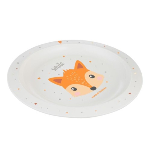 Тарілка дитяча Canpol babies CUTE ANIMALS пластикова, помаранчева (4/411_ora)
