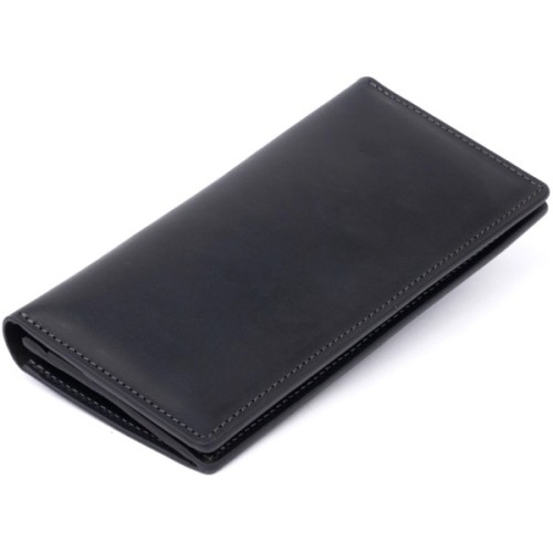 Гаманець Grande Pelle На магнітній кнопці Чорний (11313)