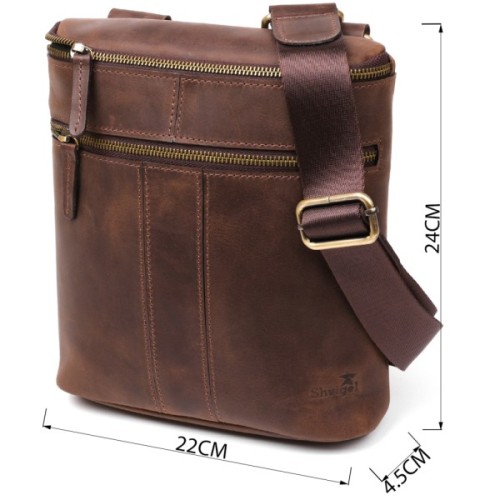 Сумка Shvigel Шкіряна Коричнева (11103)