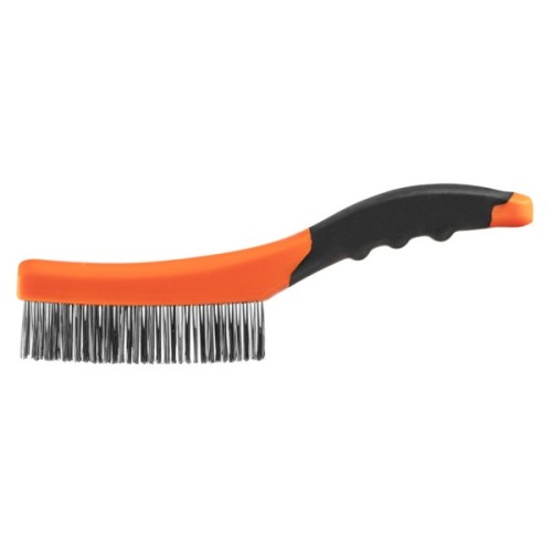 Щітка по металу Neo Tools 4х16 рядів, прямий дріт 0.3мм, 260мм, двокомпонентне руків'я (39-010)