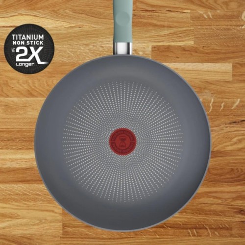Сковорода Tefal Halo EUCALYPTUS, 28см, алюміній, бакеліт, сірий (G0160602)