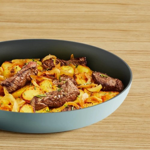 Сковорода Tefal Halo EUCALYPTUS, 28см, алюміній, бакеліт, сірий (G0160602)