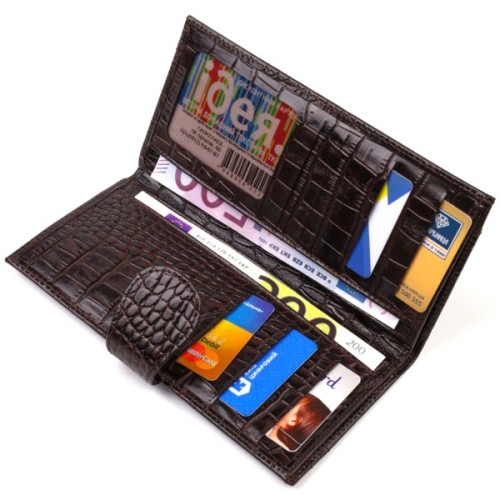 Гаманець Canpellini З натуральної шкіри Коричневий (21917)