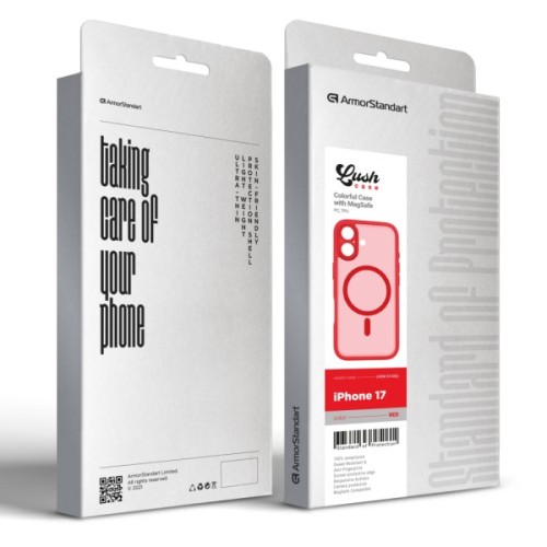 Чохол до мобільного телефона Armorstandart Lush MagCase Apple iPhone 17 Red (ARM87486)