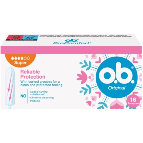Тампони o.b. Original Super 16 шт. (3574661350141/3574661900308)