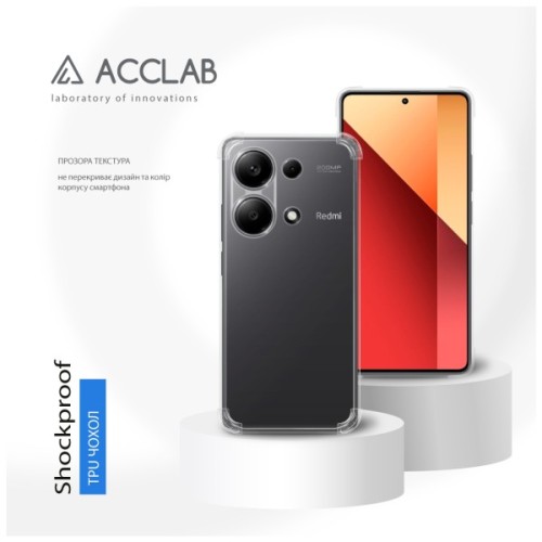 Чохол до мобільного телефона ACCLAB ShockProof Xiaomi Redmi Note 13 Pro 4G Transparent (1283126592324)