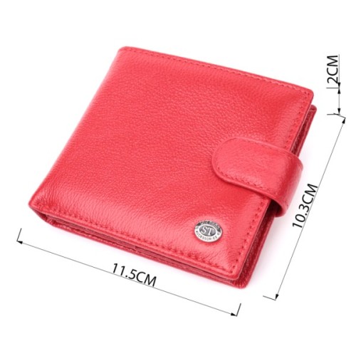 Гаманець ST Leather З натуральної шкіри Червоний (22555)