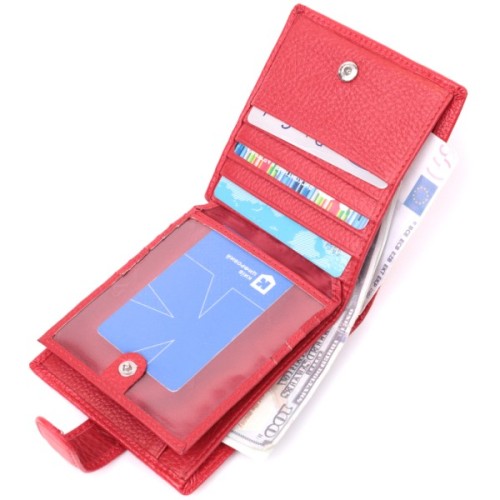 Гаманець ST Leather З натуральної шкіри Червоний (22555)