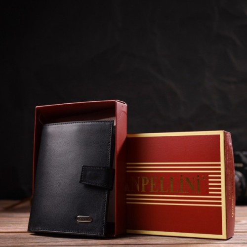 Портмоне Canpellini З натуральної шкіри Чорне (21857)