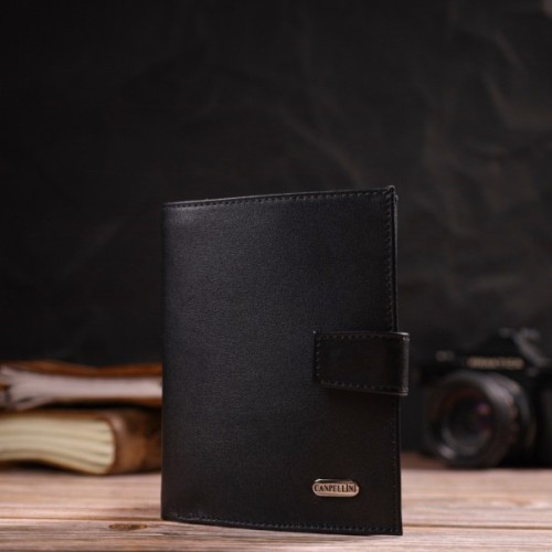 Портмоне Canpellini З натуральної шкіри Чорне (21857)