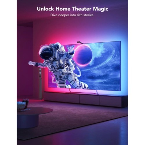Світлодіодна стрічка Govee Набір H605C Envisual TV Backlight T2 with Dual Cameras 75-85'', RGBIC, WI-FI/Bluetooth, чорний (H605C312)