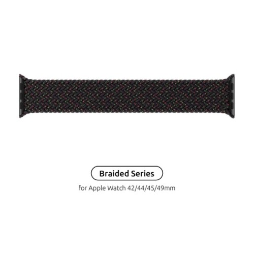 Ремінець до смарт-годинника Armorstandart Braided Solo Loop для Apple Watch 49/46/45/44/42 (Series 1-3) Black Unity Size 8 (160 mm) (ARM64908)
