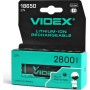 Акумулятор 18650 2800mAh Li-Ion, protect, color box/1шт Videx (18650-P/2800/1CB)