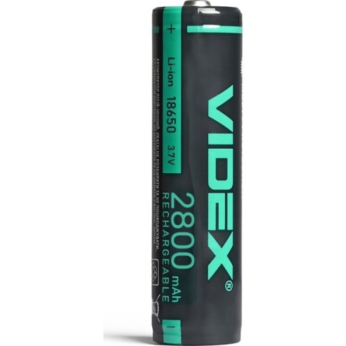 Акумулятор 18650 2800mAh Li-Ion, protect, color box/1шт Videx (18650-P/2800/1CB)