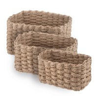 Кошик для зберігання Ardesto Prestigio Плетені Бежеві 3 шт. 3.3 / 2.2 / 1.4 л (ARHC2505BE)
