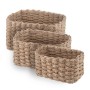Кошик для зберігання Ardesto Prestigio Плетені Бежеві 3 шт. 3.3 / 2.2 / 1.4 л (ARHC2505BE)