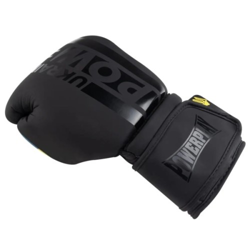 Боксерські рукавички PowerPlay 3021 Ukraine Чорніі 8 унцій (PP_3021_8oz_Black)