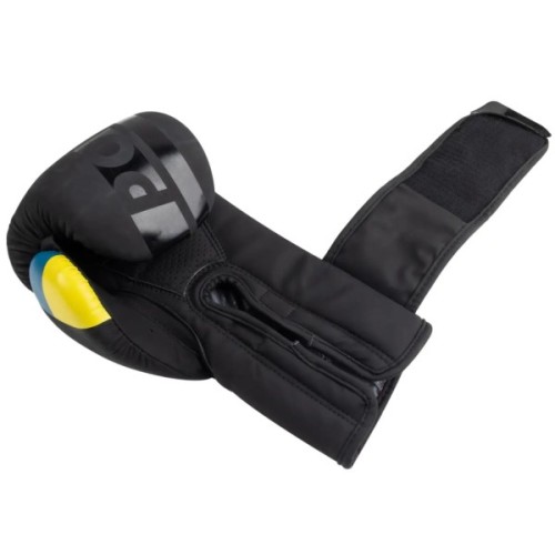 Боксерські рукавички PowerPlay 3021 Ukraine Чорніі 8 унцій (PP_3021_8oz_Black)