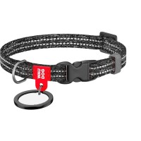 Нашийник для тварин WAUDOG Re-cotton з QR паспортом для котів та дрібних порід собак XS сірий (164011)