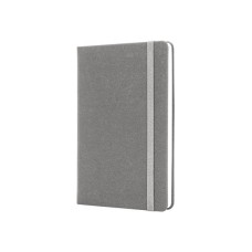 Книга записна Optima А5 NAMIB, тверда обкладинка, гумка, білий блок клітинка, сірий (O27101-10)