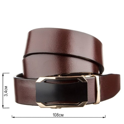 Ремінь Vintage З автоматичною пряжкою Коричневий (20209)