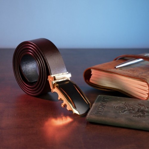 Ремінь Vintage З автоматичною пряжкою Коричневий (20209)