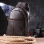Сумка Vintage Чоловіча через плече з натуральної шкіри Коричнева (21308)