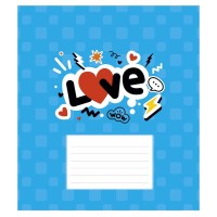 Зошит Школярик Love 12 аркушів лінія (012-3364L)