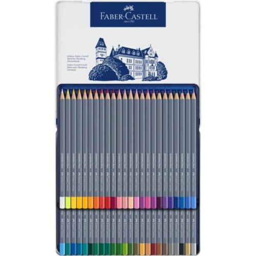 Олівці кольорові Faber-Castell Goldfaber Aqua акварельні, в металевій коробці, 48 кольорів, 114648 (27639)