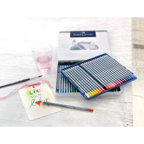 Олівці кольорові Faber-Castell Goldfaber Aqua акварельні, в металевій коробці, 48 кольорів, 114648 (27639)