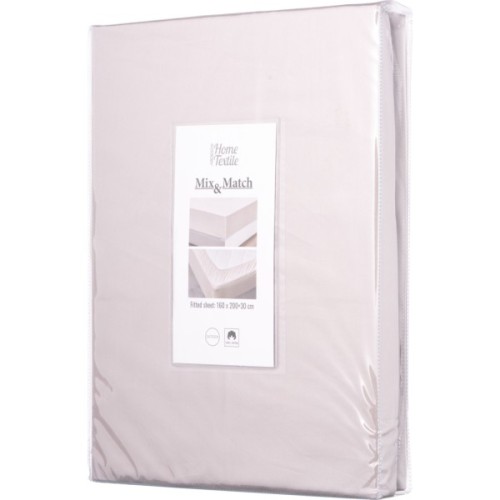 Простирадло Ardesto на резинці Mix&Match сатин 180х200+30 см айворі (ART1820FSC)