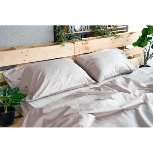 Простирадло Ardesto на резинці Mix&Match сатин 180х200+30 см айворі (ART1820FSC)