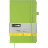 Книга записна Buromax Etalon 125x195 мм 96 аркушів в клітинку обкладинка зі штучної шкіри Салатова (BM.291160-15)